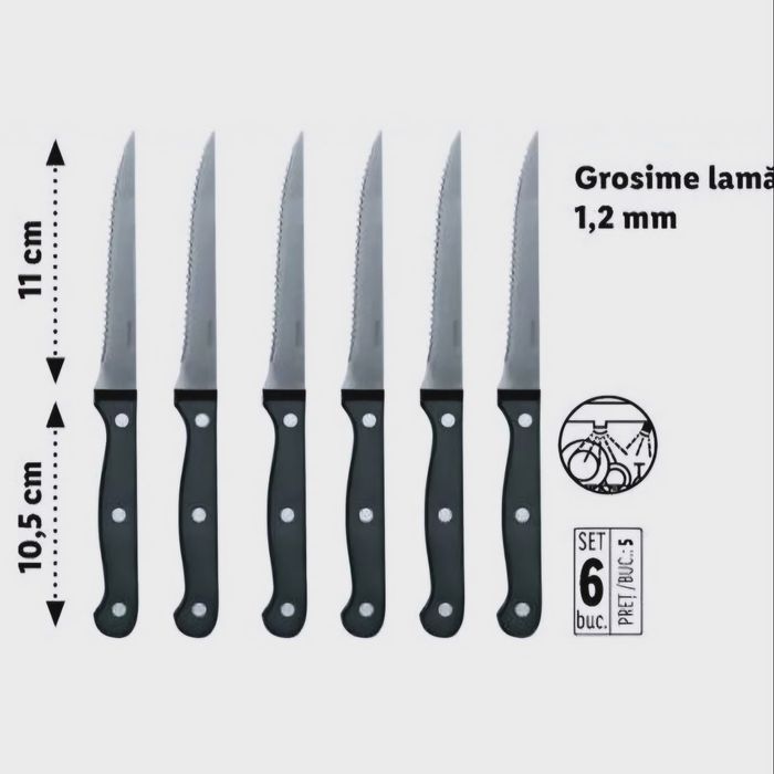 Set 6 cutite pentru friptura Ernesto