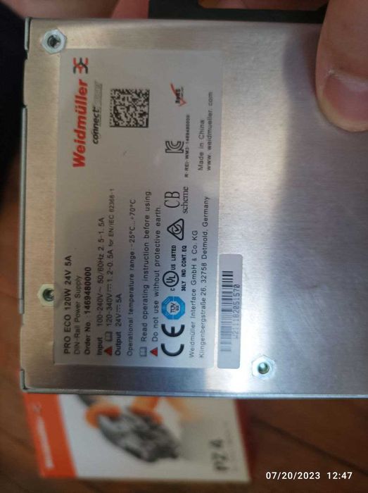 Блок питания 24В Weidmuller 5А(120Вт)