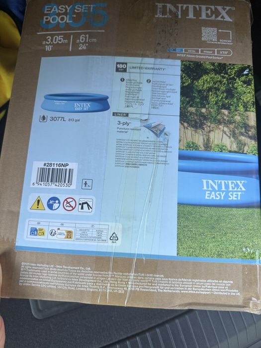 Надувной бассейн intex