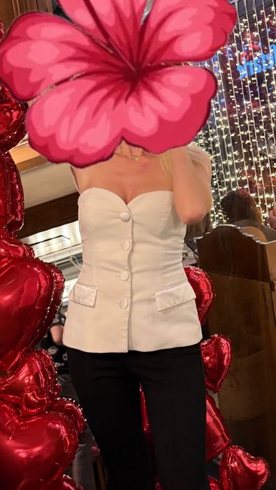 Top stil corset cu nasturi