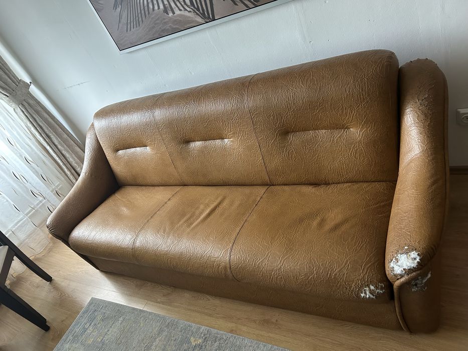 Canapea piele naturala extensibila