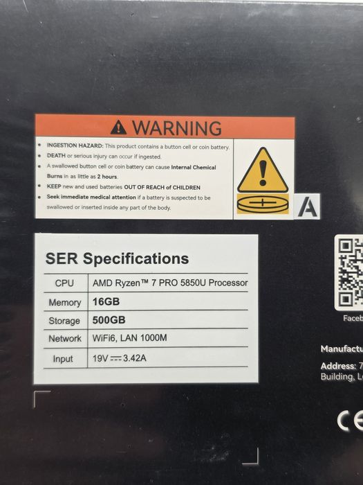 Beelink SER5 Pro Mini PC (Ryzen 7 5850U/16GB DDR4/500GB SSD/W11 Pro)