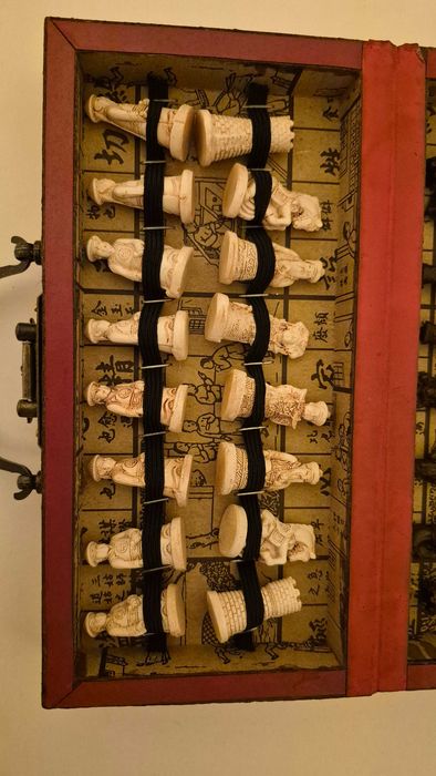 Sah tabla joc strategie colectie hand made in Laos Asia China dragon