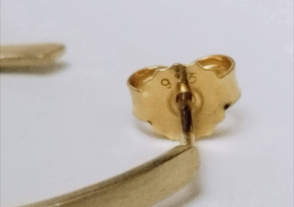 Vechi cercei din argint de 925 placati cu aur, PCO, copii