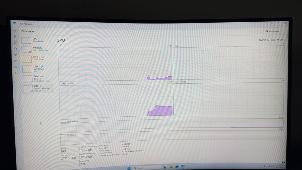 RTX 3050 Gigabyte 8gb