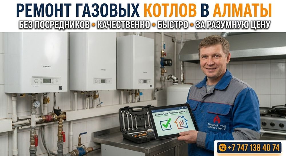 Обслуживание котельных установок в Алматы и области.