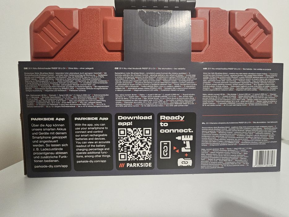 Masina de gaurit Parkside Performance 20V