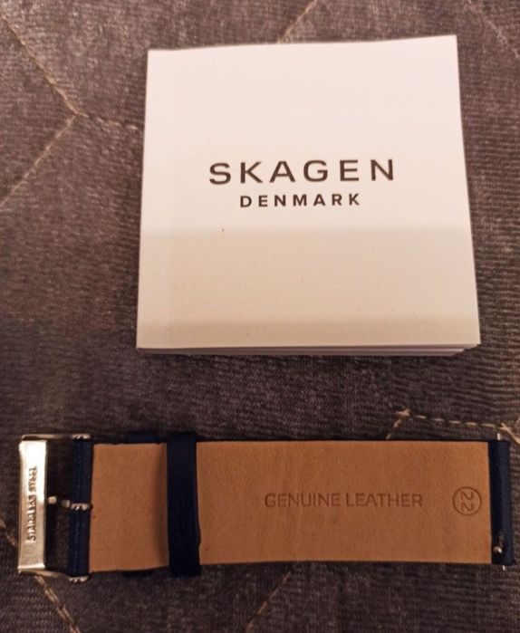 Ceas bărbătesc Skagen Cronograph nou nepurtat brățară metalica / piele