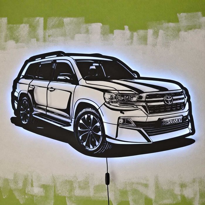 Decor Garaj Auto Panou LED RGB Personalizat cu Masina Ta