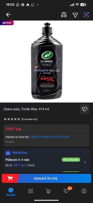 Ceară lichidă Turtle Wax