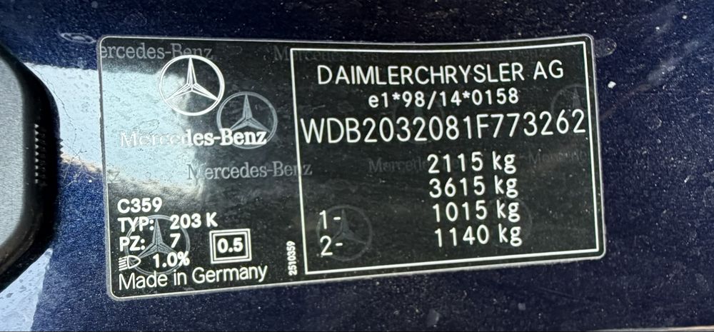 C 220 CDI S203 комби 2.2 CDI 150 к.с. – на части