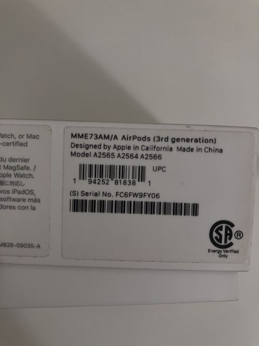 Наушники AirPods 3 оригинал