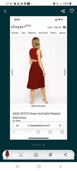 Rochie midi asos marimea 38 M  fara defect!