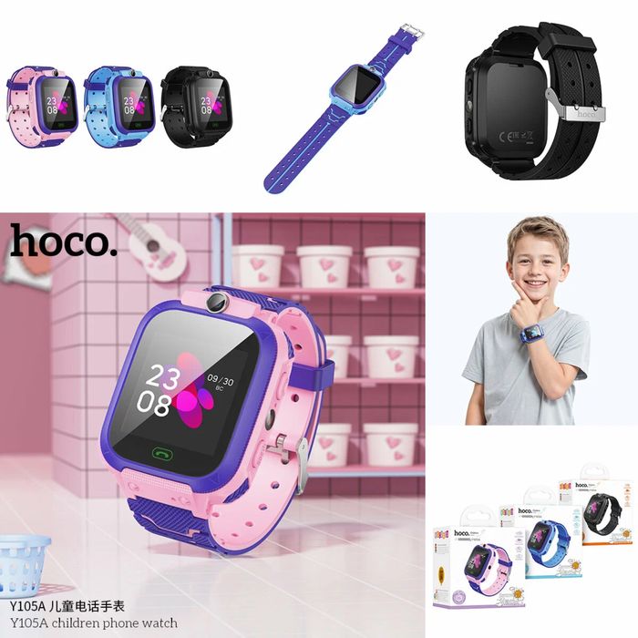 GPS-часы Hoco Y105A — baby watch GPS гарантия на IMEI