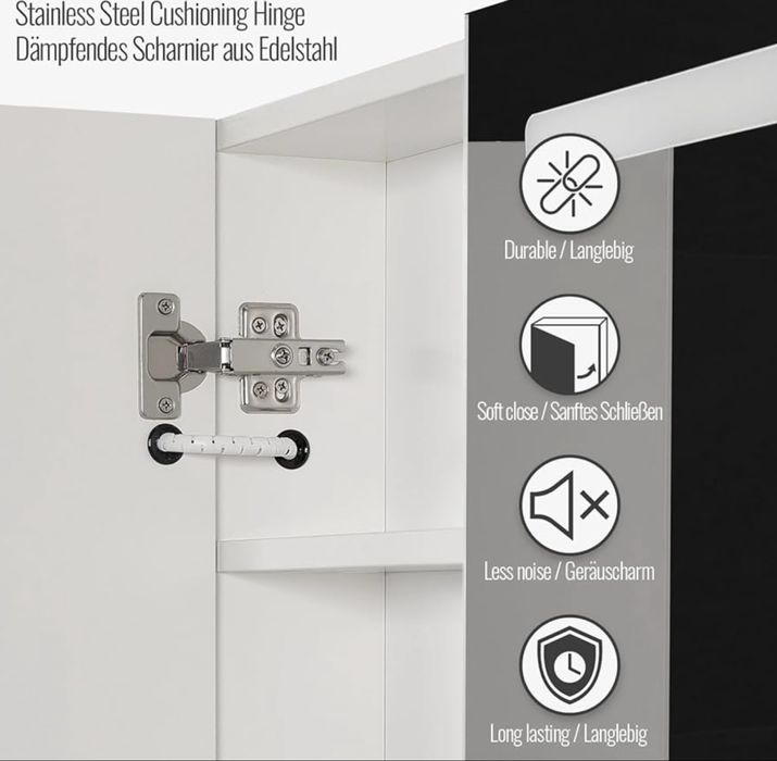 Огледално шкафче за баня Aquamarin® с LED осветление