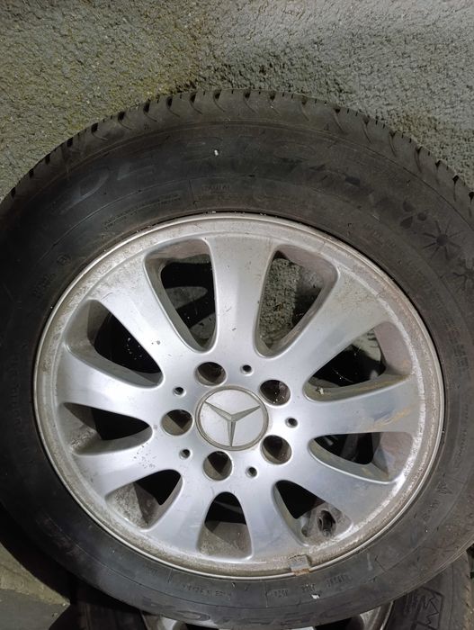Оригинални лети джанти 15" 5х112 за Mercedes A 180 195/65/15 + 2 все сезонни и 2 зимни гуми