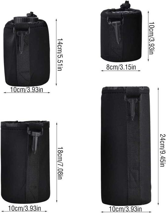 Комплект 4 неопренови калъфа за обективи