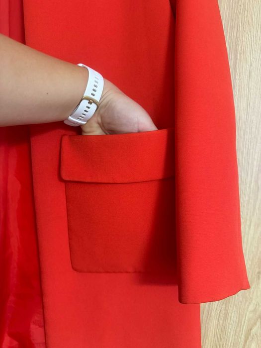 Blazer sacou H&M marime 36 rosu coral