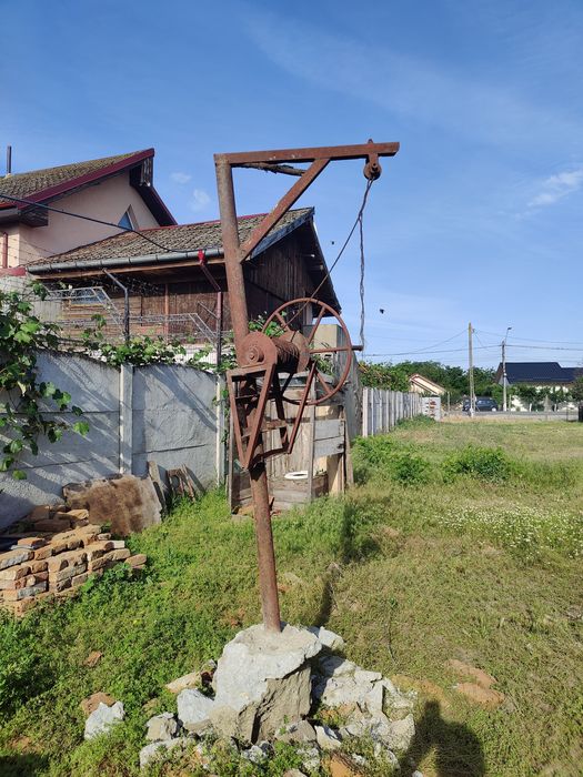 Roata tambur cu manivela