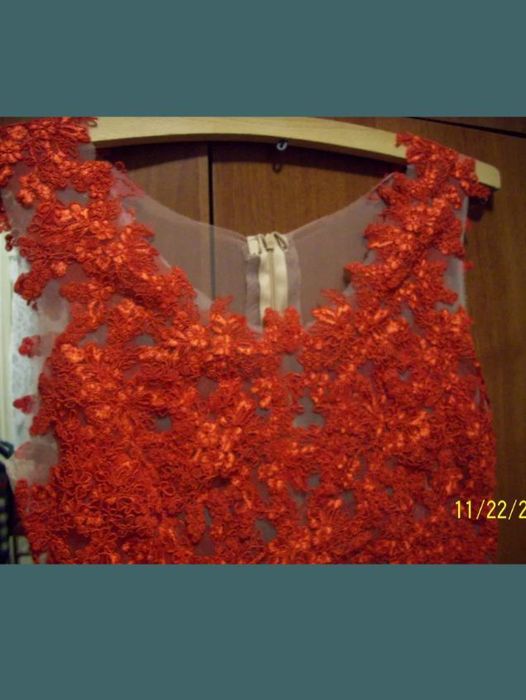 Rochie roșie de seară cu sită mar M-L