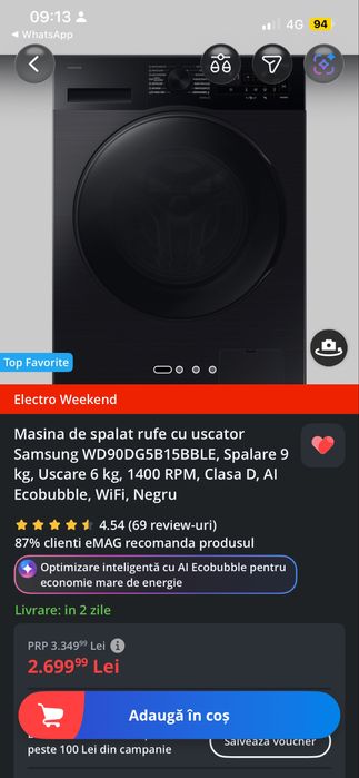 Masina spalat rufe Samsung