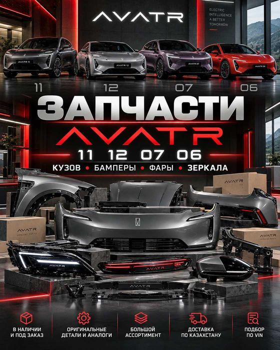 Запчасти Avatr кузов бамперы фары зеркала