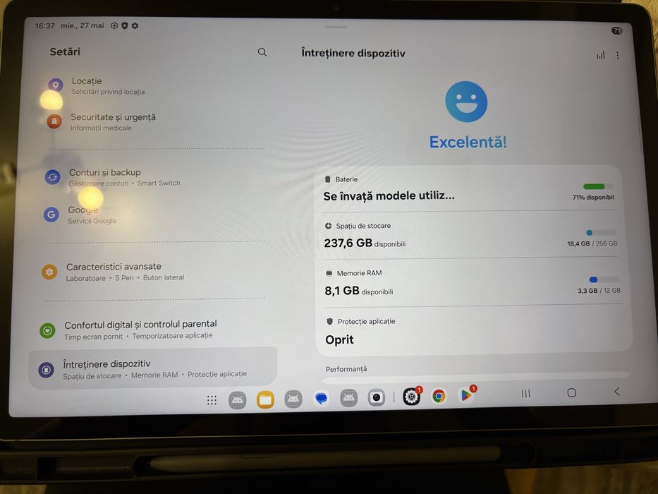 Tableta Samsung Galaxy Tab S9 FE+ și husă de protectie