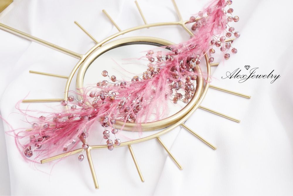 Сватбени бижута - бижута за коса, обеци с кристали