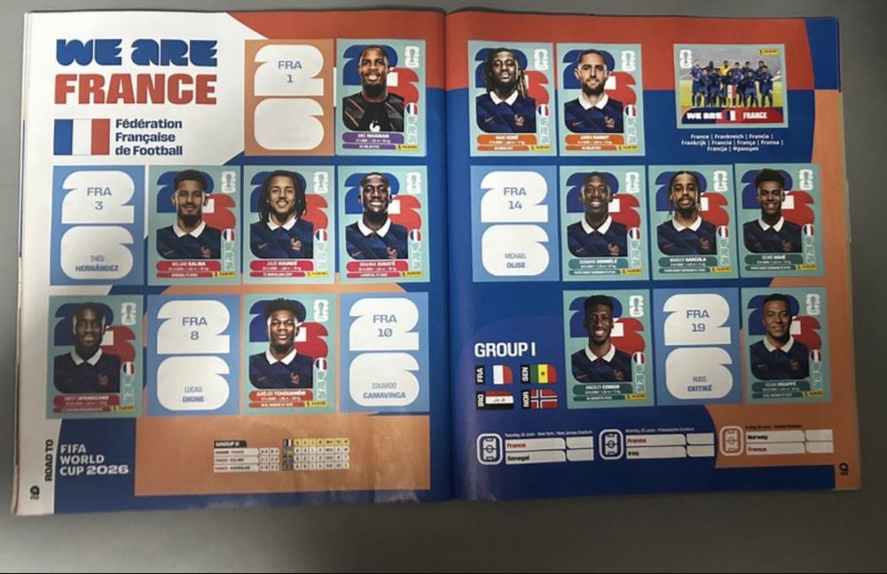Panini World Cup 2026 Album 70% completat(685/980) + 205 Dubluri + Pocket Tin