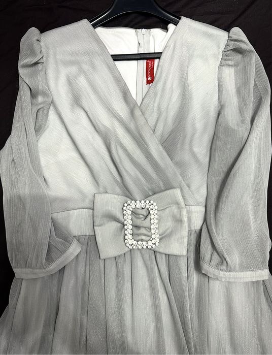 Rochie argintie eleganta