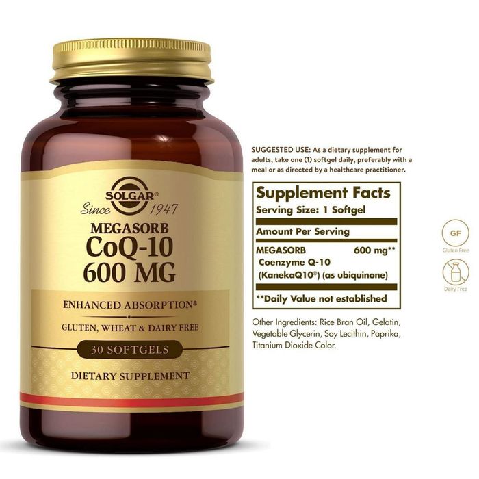Коэнзим Q10 Solgar Megasorb CoQ-10. 
600 мг
30 капсул