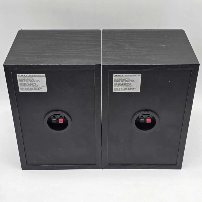 SONY SS-B1000 8 Ohms 120W Pair Black Wood Bookshelf Speakers