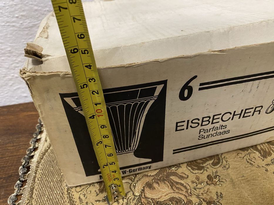 Стъклени купички Eisbecher Florida 1970те W Germany винтидж