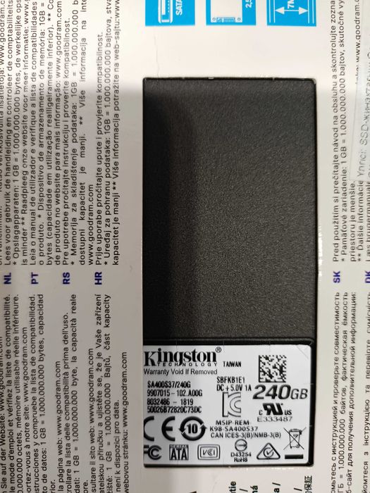 SSD-диск 240 Гб в идеальном состоянии
