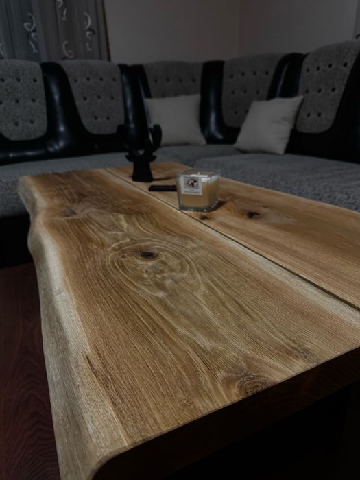 Măsuță de cafea din stejar rustic