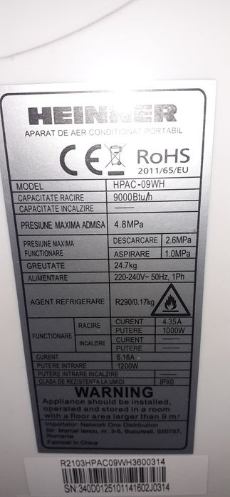 Aparat mobil aer conditionat