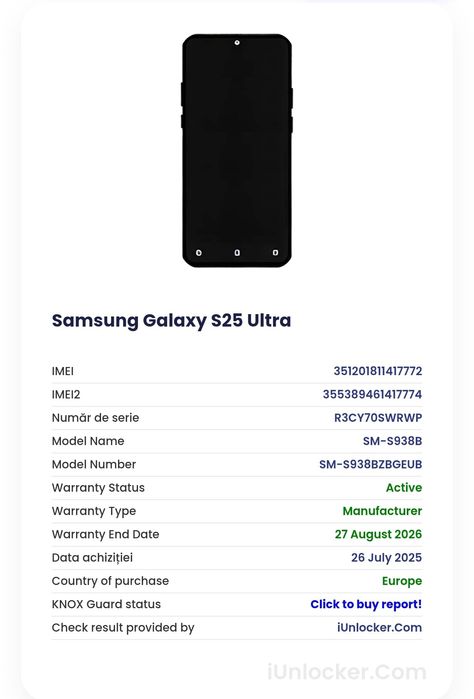 Samsung S25 Ultra •12GB Ram • 512GB • IMPECABIL