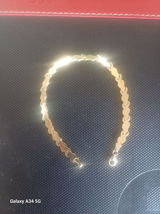 Brățară din aur 14k lucrată manual.