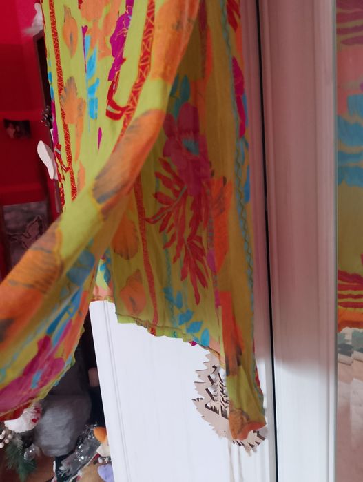 Цветна пъстра пола с ластик на талията