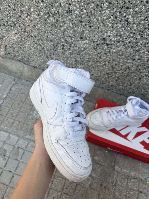 Детски/Юношески кецове Nike Court Borough Mid 2 (Номер [37,5]) – Бели