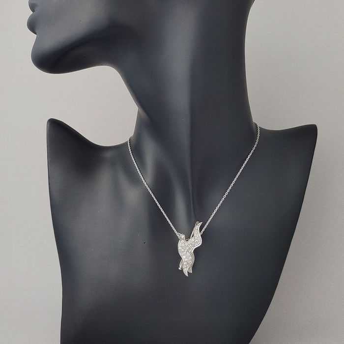 brosa - pandantiv, aur 18k, diamante 0.90ct, certif.