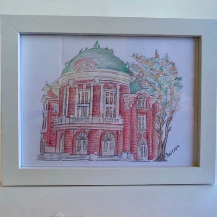 Ръчно рисувана картина на Варненски градски драматичен театър