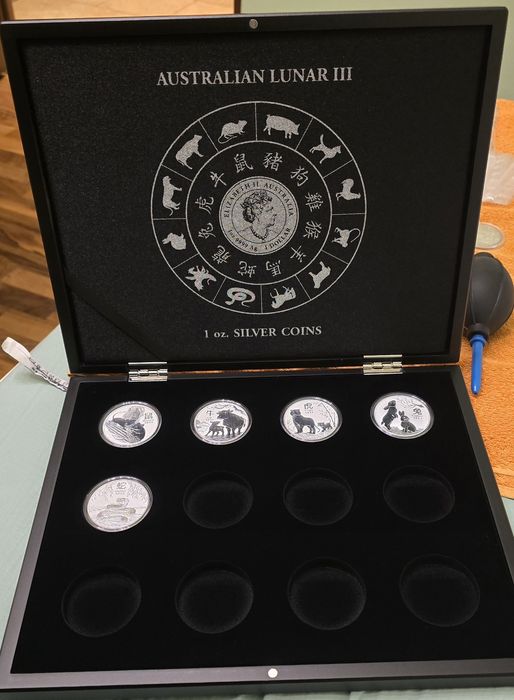 Perth Mint Lunar 3 III de 1/2, 1, 2 si 5 oz monede lingou argint 999