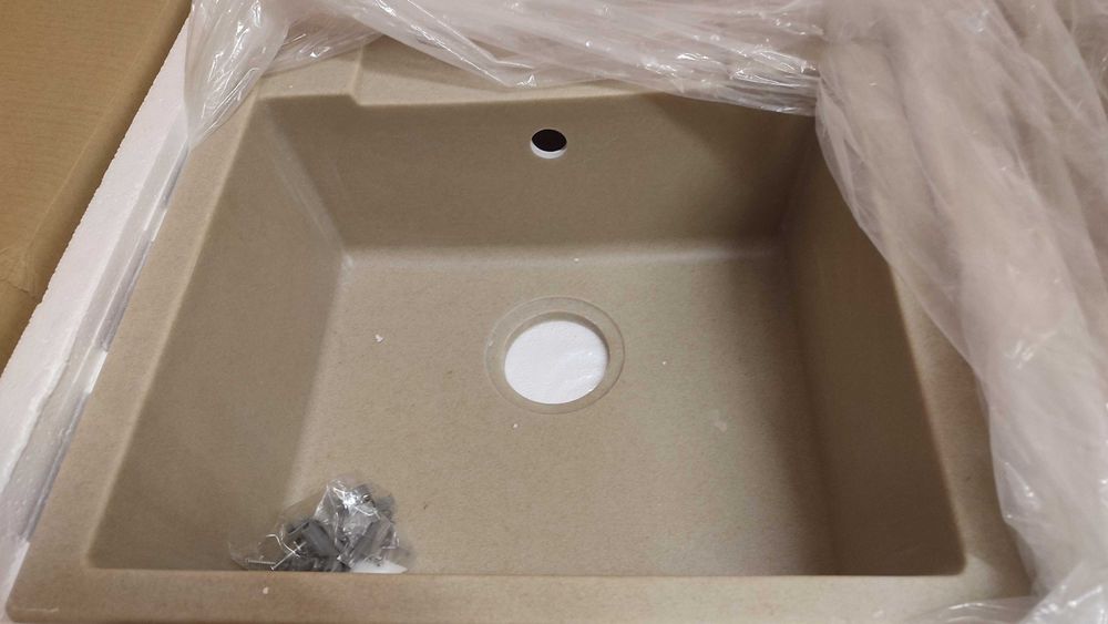 Гранитна мивка в цвят капучино / бежово