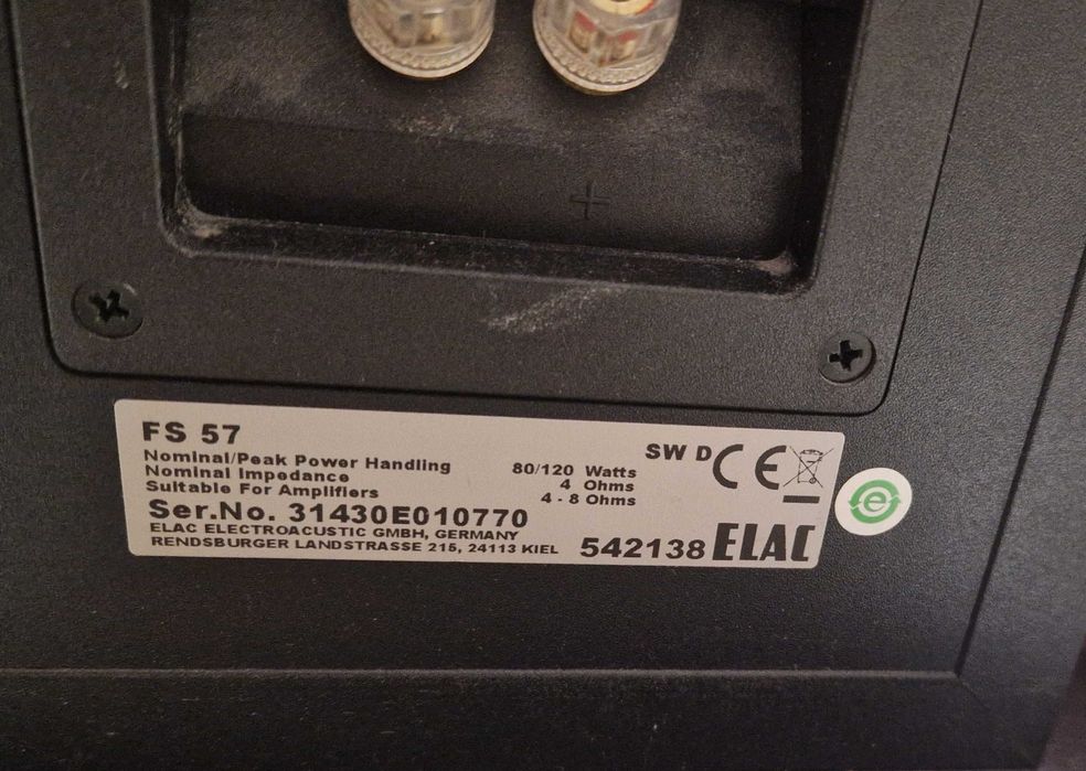 Boxe coloane ELAC FS 57 stare foarte buna
