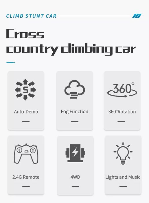 Smoke Twist Car Climbing Перезаряжаемый 4x4 с дистанционным уп