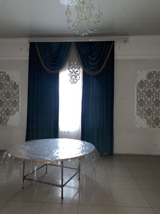 Темно-синие шторы/портьеры