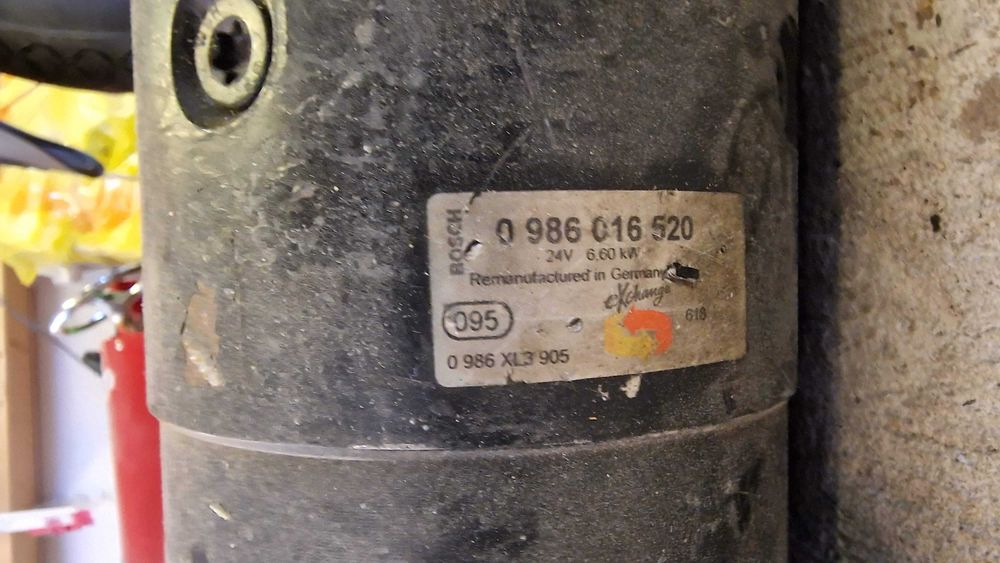 Starter BOSCH 0986016520 - 24V 6,6kW, dinti: 9