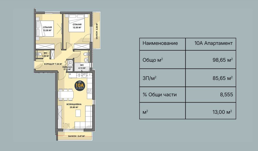 Продава се Тристаен апартамент в Плевен, Дружба 1 - 99 кв.м за 1050 €/кв.м - Снимка #3