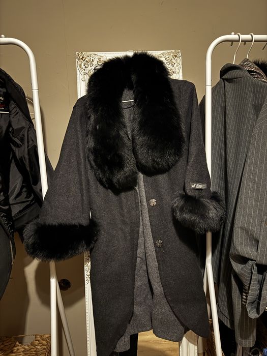 Черно палто от алпака